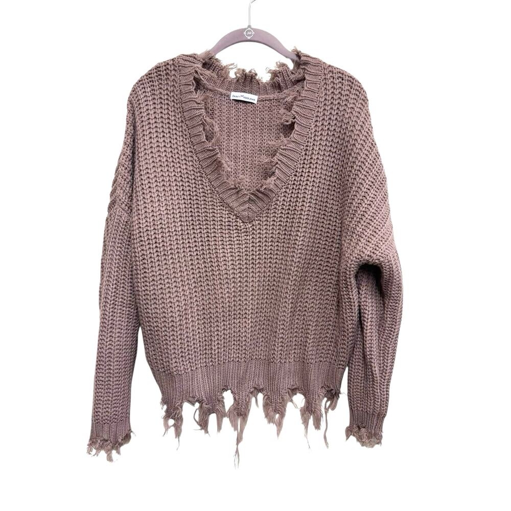 Dainty Hooligan Distressed Chunky Knit Sweater OS Boho Grunge
